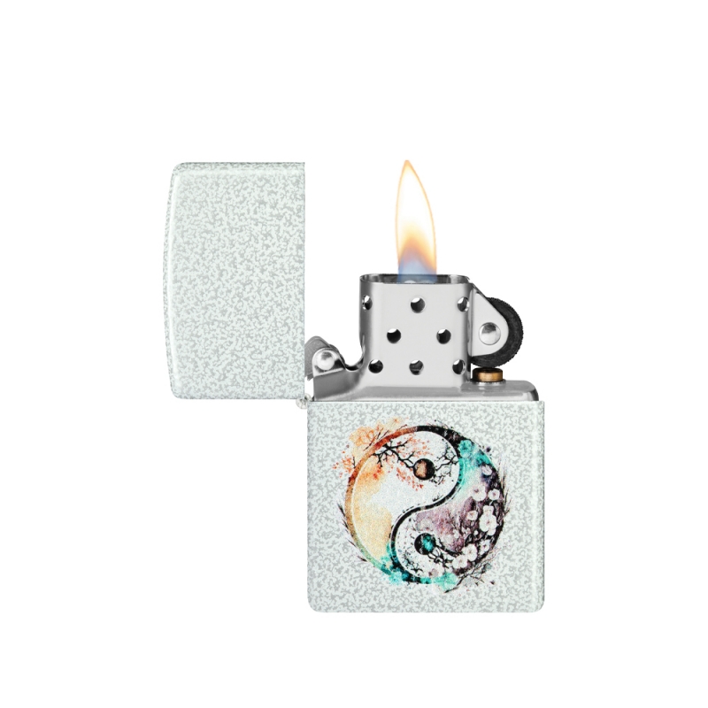 opalona zapalniczka Zippo z ilsracją Yin i Yang opalona zapalniczka Zippo z ilsracją Yin i Yang
