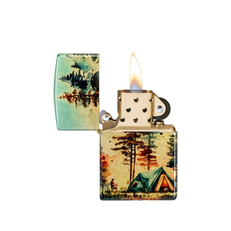 odpalona Zapalniczka Zippo Camping Design 60007211 odpalona Zapalniczka Zippo Camping Design 60007211