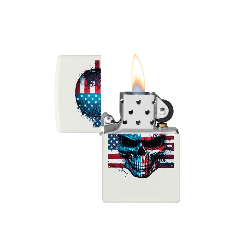 odpalona Zapalniczka Zippo Skull Flag Design 60007288 odpalona Zapalniczka Zippo Skull Flag Design 60007288