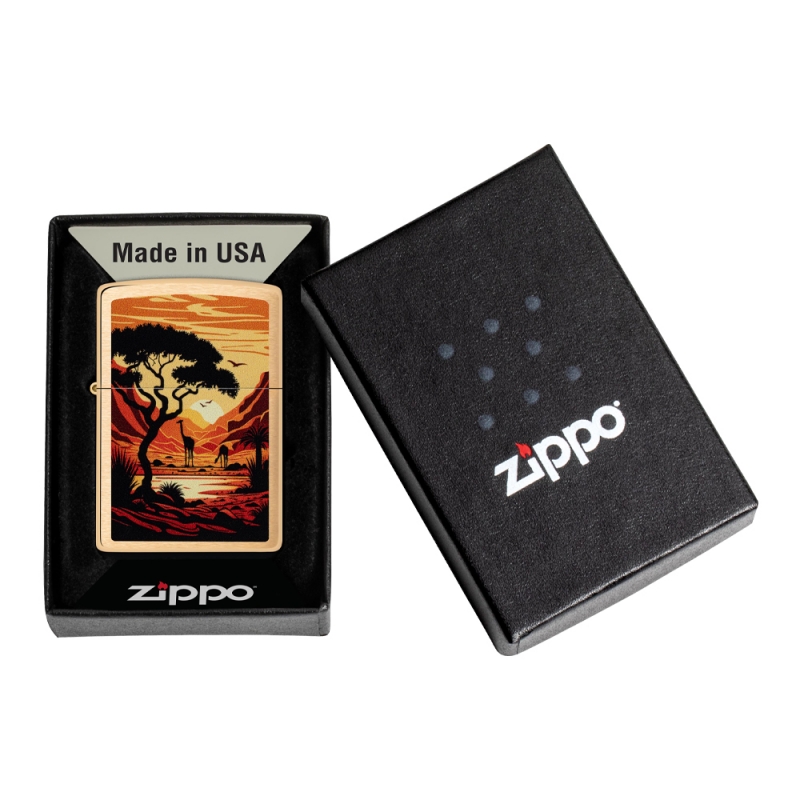 Zapalniczka Zippo Giraffes Design 60007377 w oryginalnym pudełku Zapalniczka Zippo Giraffes Design 60007377 w oryginalnym pudełku