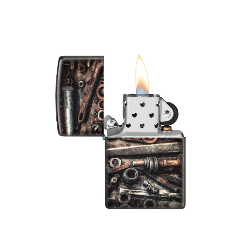 odpalona Zapalniczka Zippo Vintage Tools Design 60007279 odpalona Zapalniczka Zippo Vintage Tools Design 60007279