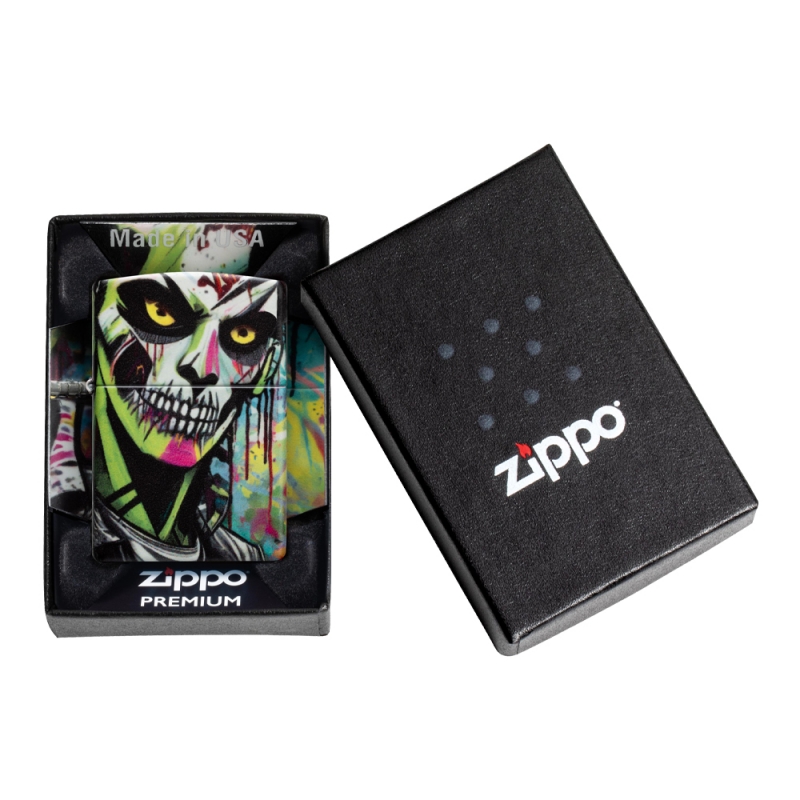 Zapalniczka Zippo Punk Zombie Design 60007395 w czarnym pudełku