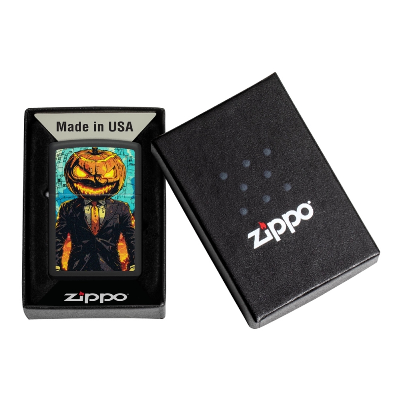 Zapalniczka Zippo Mister Pumpkin Design 60007383 w czarnym pudełku Zapalniczka Zippo Mister Pumpkin Design 60007383 w czarnym pudełku