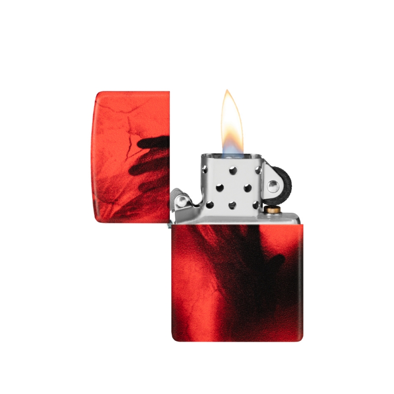 odpalona Zapalniczka Zippo Creepy Skull and Hand 60007278 odpalona Zapalniczka Zippo Creepy Skull and Hand 60007278