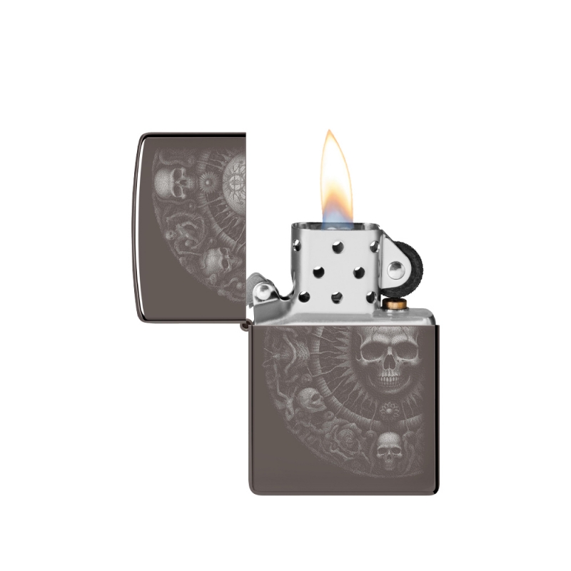 odpalona Zapalniczka Zippo Mandala Czaszki 60007365