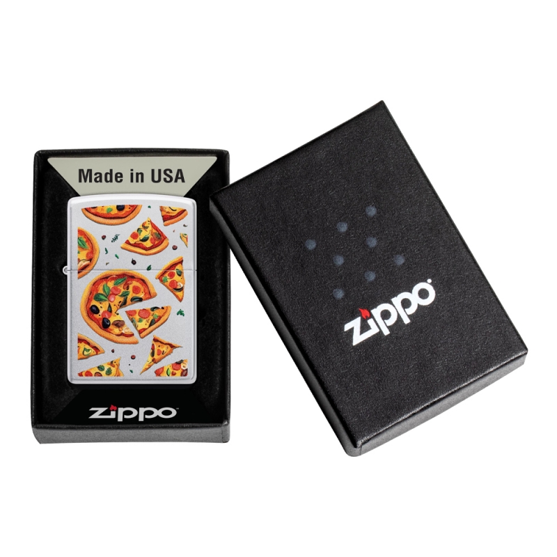 Zapalniczka Zippo Pizza Design 60007385 w czarnym pudełku