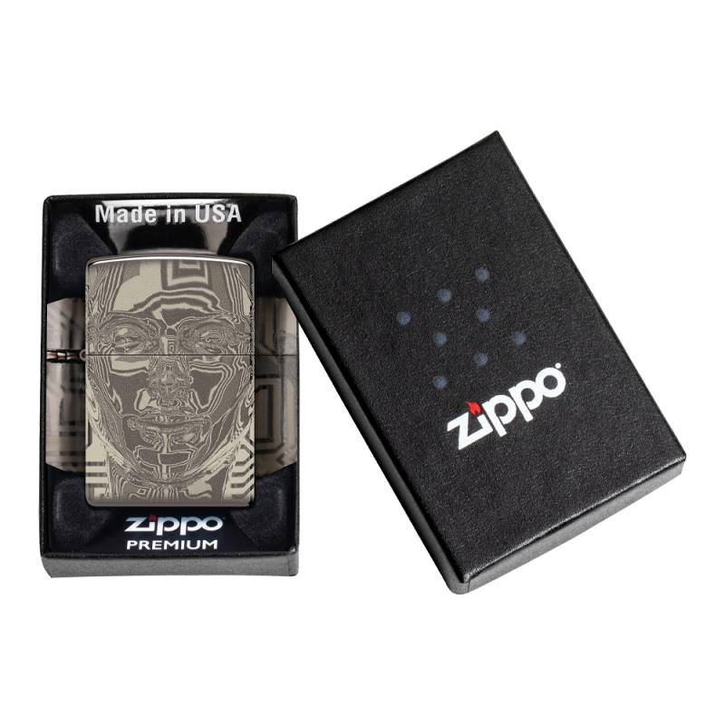Zapalniczka Zippo 3D Matal Head Design 60007250 w czarnym pudełku Zapalniczka Zippo 3D Matal Head Design 60007250 w czarnym pudełku