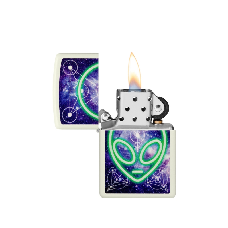 odpalona Zapalniczka Zippo Alien Design 60007220 odpalona Zapalniczka Zippo Alien Design 60007220