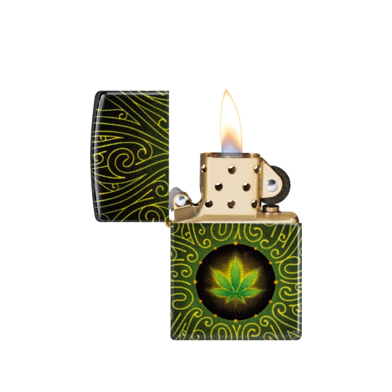 odpalona Zapalniczka Zippo Cannabis Design 60007422 odpalona Zapalniczka Zippo Cannabis Design 60007422