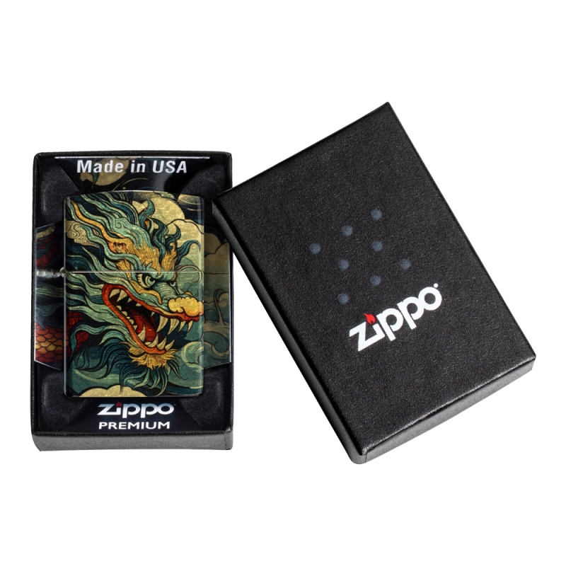 Zapalniczka Zippo Dragon Design 60007436 w czarnym pudełku Zapalniczka Zippo Dragon Design 60007436 w czarnym pudełku