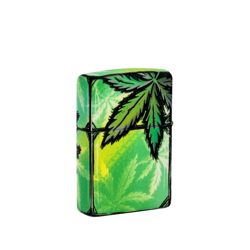 Zapalniczka Zippo Glowing Cannabis Design 60007204 z drugiej strony