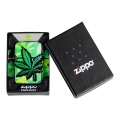 Zapalniczka Zippo Glowing Cannabis Design 60007204 w czarnym pudełeczku