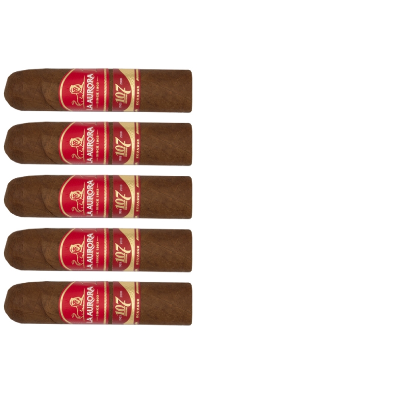 zestaw pięciu cygar La Aurora 107 Ecuador Short Robusto zestaw pięciu cygar La Aurora 107 Ecuador Short Robusto