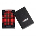 Zapalniczka Zippo Red Plaid Design 60007246 w oryginalnym pudełku Zapalniczka Zippo Red Plaid Design 60007246 w oryginalnym pudełku