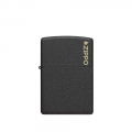 front Zapalniczki Zippo Black crackle Logo 60007448 z widocznym logo