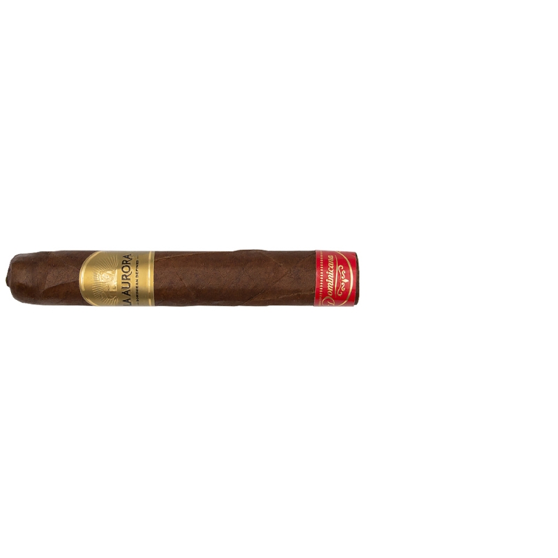 jedno cygaro ze  złotym pierścieniem La Aurora Dominicana Robusto