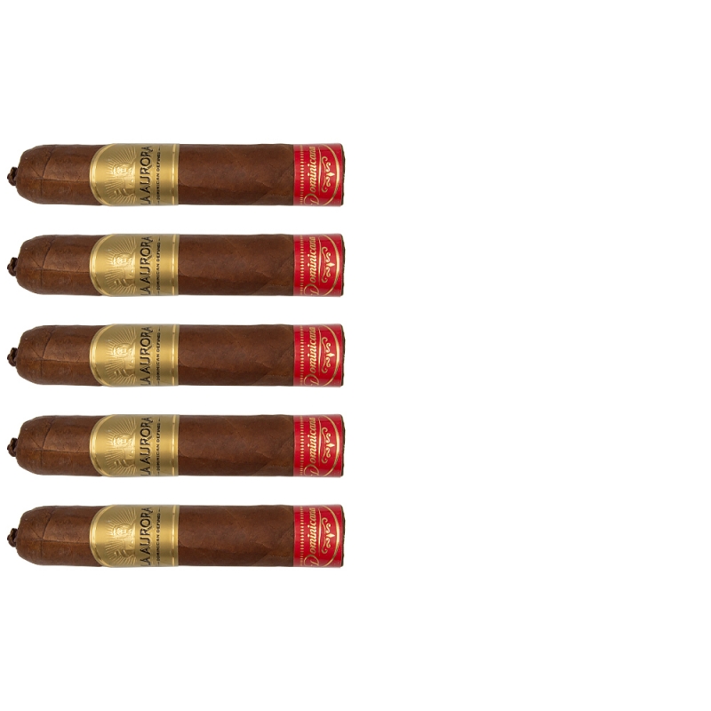 zestaw pięciu cygar La Aurora Dominicana Short Robusto zestaw pięciu cygar La Aurora Dominicana Short Robusto