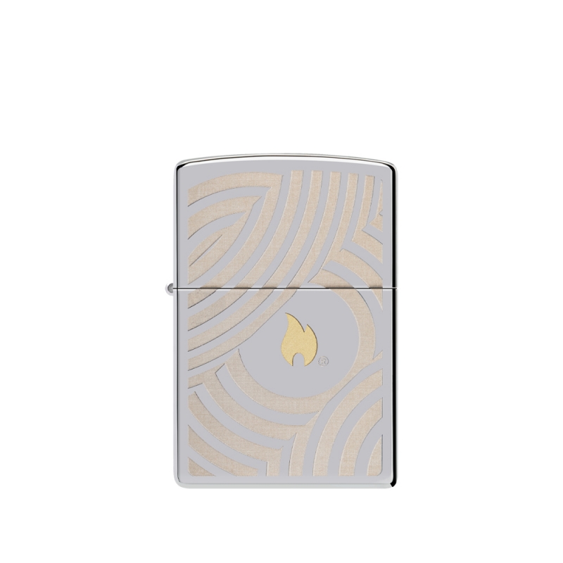 zamknięta zapalniczka Zippo ze złotym płomyczkiem zamknięta zapalniczka Zippo ze złotym płomyczkiem