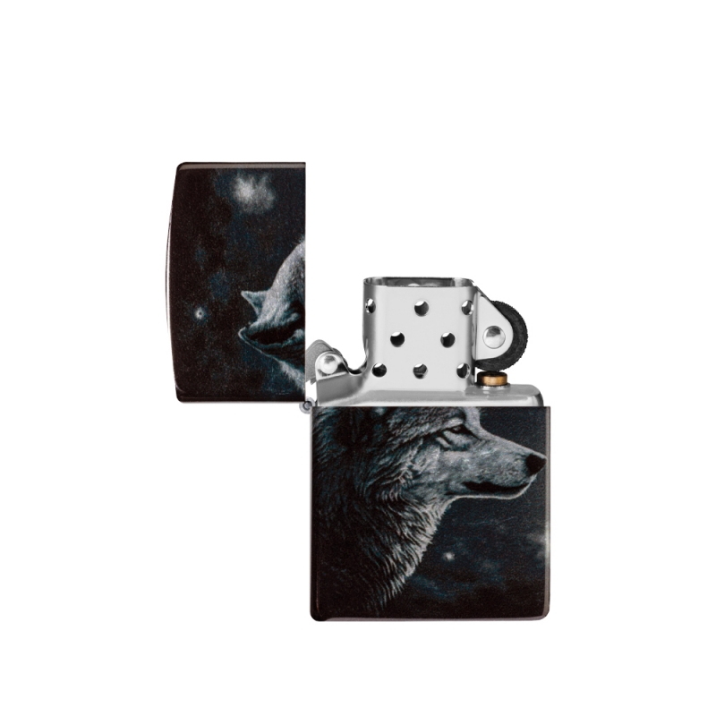 otwarta zapalniczka Zippo ze srebrnym środkiem otwarta zapalniczka Zippo ze srebrnym środkiem