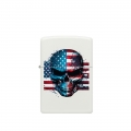 zapalniczka ZIPPO z desginem czaszki na tle flagi USA zapalniczka ZIPPO z desginem czaszki na tle flagi USA