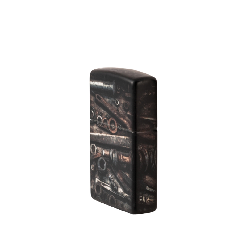 pokazana z lewej strony zpalniczka Zippo 60007279 w ciemnym kolorze pokazana z lewej strony zpalniczka Zippo 60007279 w ciemnym kolorze