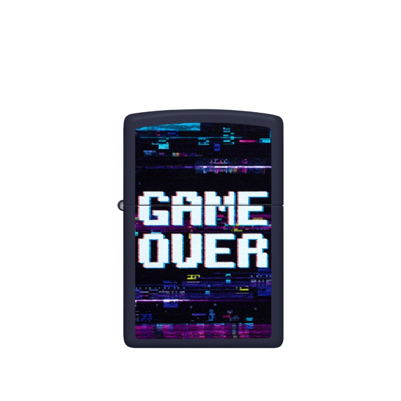 napis GAMEOVER na oryginalnej zapalniczce Zippo napis GAMEOVER na oryginalnej zapalniczce Zippo