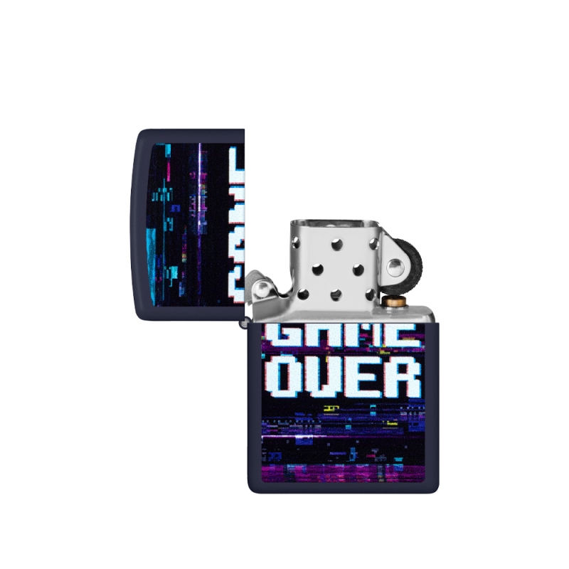 otwarta zapalniczka Zippo w ciekawym różnorodnym kolorze z pixelami otwarta zapalniczka Zippo w ciekawym różnorodnym kolorze z pixelami