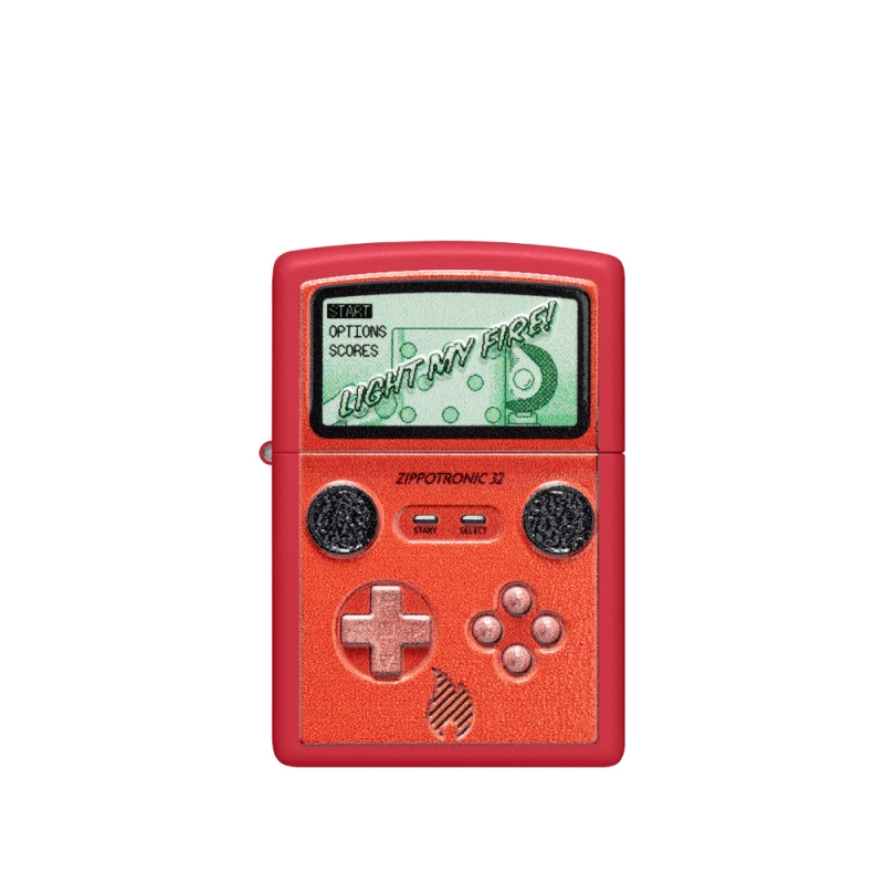 oryginalna zapalniczka Zippo z ilustracją Game Pada w czerwonym kolorze oryginalna zapalniczka Zippo z ilustracją Game Pada w czerwonym kolorze