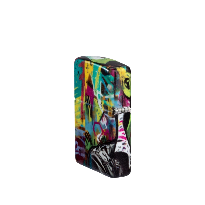 lewa strona zapalniczki benzynowej Zippo w abstrakcyjnych kolorach