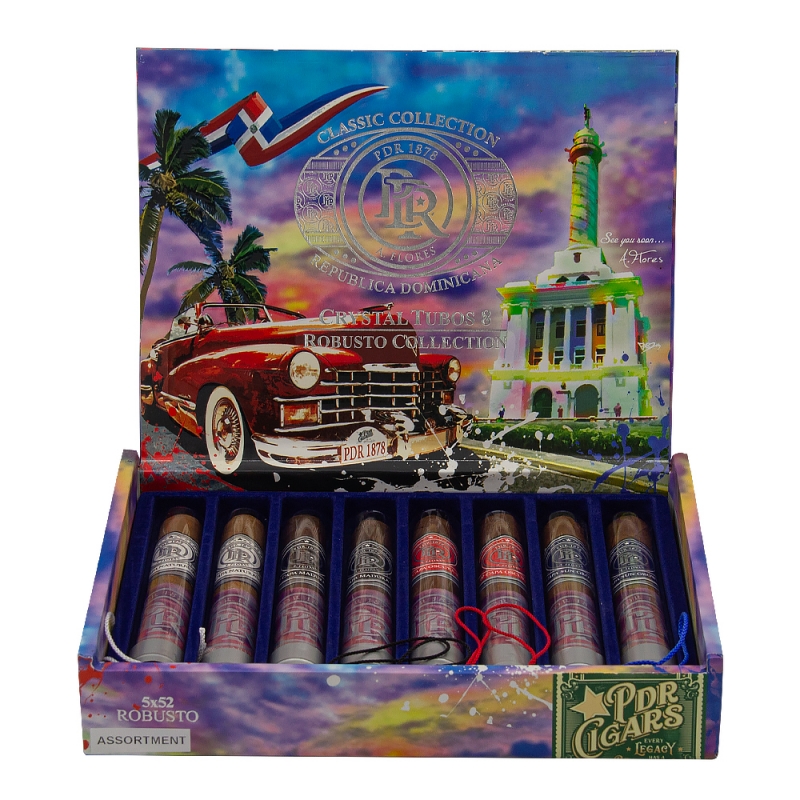 otwarty PDR 1878 Robusto Cristal Tubos Sampler - 8 cygar otwarty PDR 1878 Robusto Cristal Tubos Sampler - 8 cygar