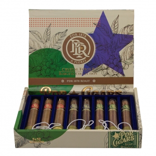otwarte pudełko PDR 1878 Cafe Robusto Cristal Tubos Sampler - 8 cygar