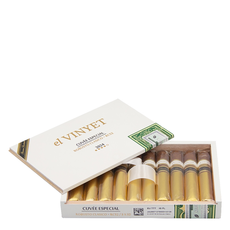 10 sztuk w białym pudełku PDR El Vinyet Cuvee Especial RC 52 Robusto Clasico 2024