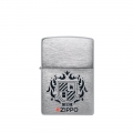 posrebrzana zapalniczka Zippo z herbem Heroldów i logo Zippo posrebrzana zapalniczka Zippo z herbem Heroldów i logo Zippo