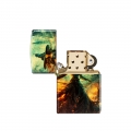 otwarta zapalniczka Zippo z motywem fantasy ze złotym środkiem otwarta zapalniczka Zippo z motywem fantasy ze złotym środkiem