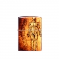 anatomia człowieka na pomarańczowym tle na zapalniczce Zippo anatomia człowieka na pomarańczowym tle na zapalniczce Zippo