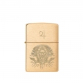 złota oryginalna zapalniczka Zippo z wizerunkiem Boga