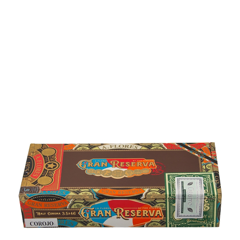 zamknięte pudełko od cygar PDR A. Flores 1975 Gran Reserva Corojo 2006 Half Corona zamknięte pudełko od cygar PDR A. Flores 1975 Gran Reserva Corojo 2006 Half Corona