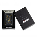 czarne pudełko z logo Zippo z benzynową zapalniczką w środku czarne pudełko z logo Zippo z benzynową zapalniczką w środku