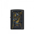 czarna zapalniczka benzynowa Zippo z kolorowymi znaczkami czarna zapalniczka benzynowa Zippo z kolorowymi znaczkami