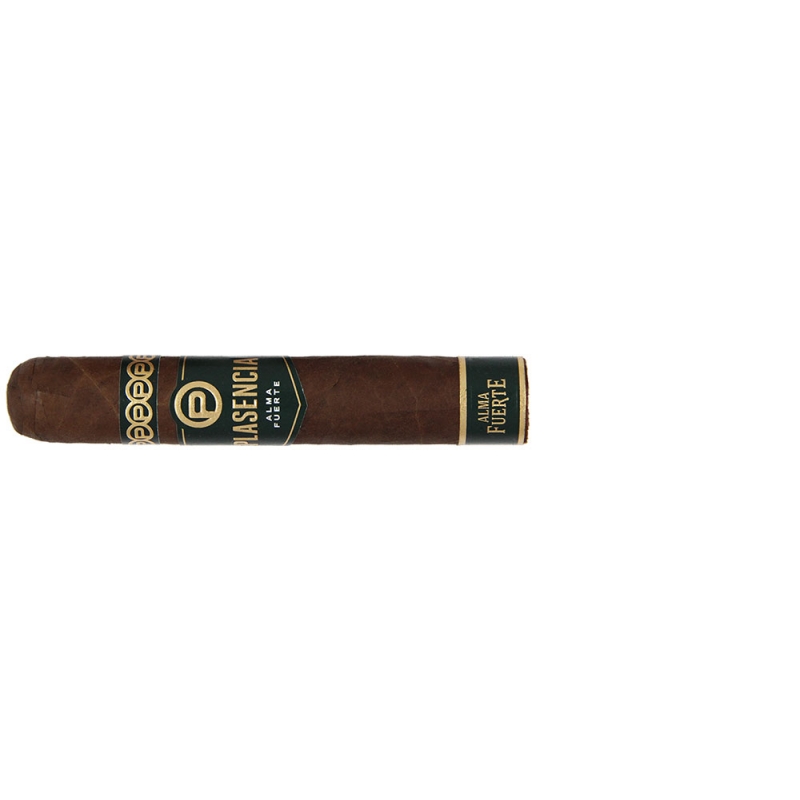 cygaro w rozmiarze robusto z pięknym zielonym pierścieniem z logo plasencia
