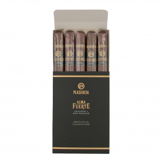 otwarte pudełko z cygarami Plasencia Alma Fuerte Claro Toro