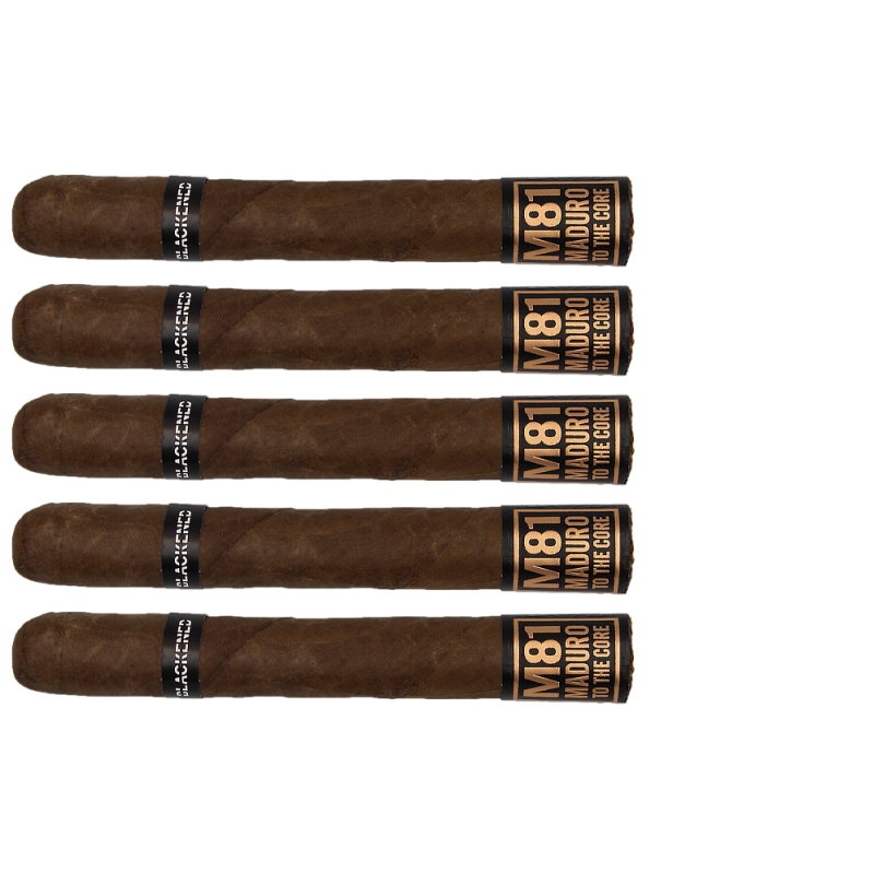 zestaw pięciu cygar Blackened Maduro M81 by Drew Estate Corona