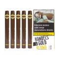 opakowanie Handelsgold Blond z pięcioma cygaretkami opakowanie Handelsgold Blond z pięcioma cygaretkami