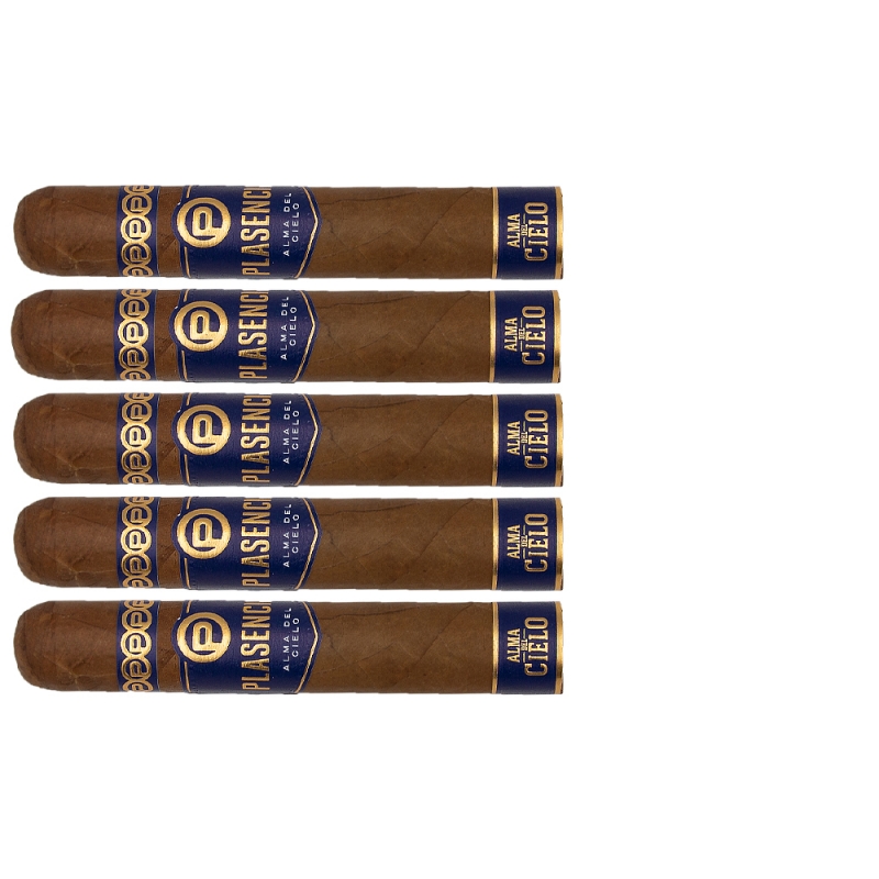 zestaw pięciu cygar Plasencia Alma del Cielo Celestes Robusto zestaw pięciu cygar Plasencia Alma del Cielo Celestes Robusto