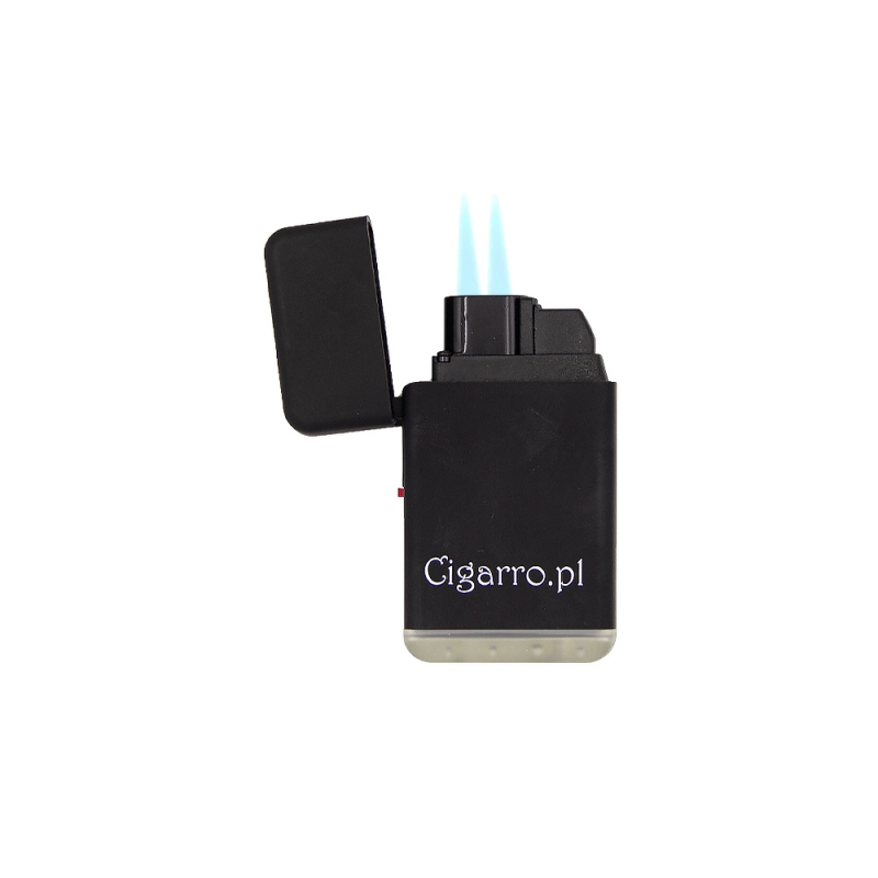 odpalona zapalniczka Cigarro.pl typu double jet odpalona zapalniczka Cigarro.pl typu double jet