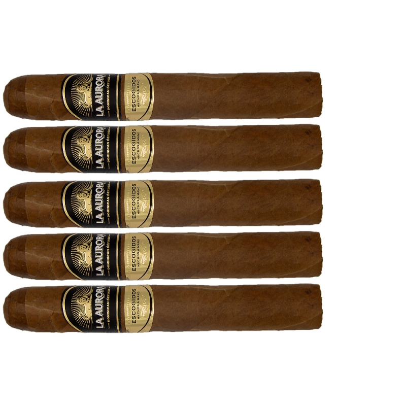 zestaw pięciu cygar La Aurora Escogidos Gran Toro