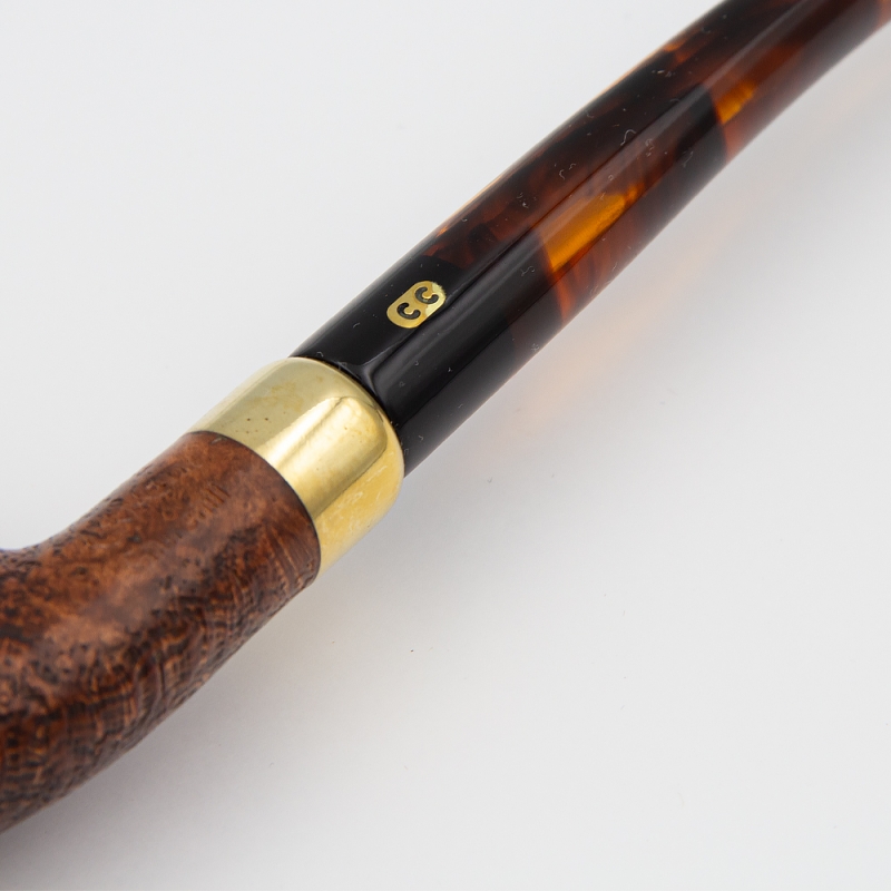 łączenie ustnika z cybuchem na złotym elemencie fajki