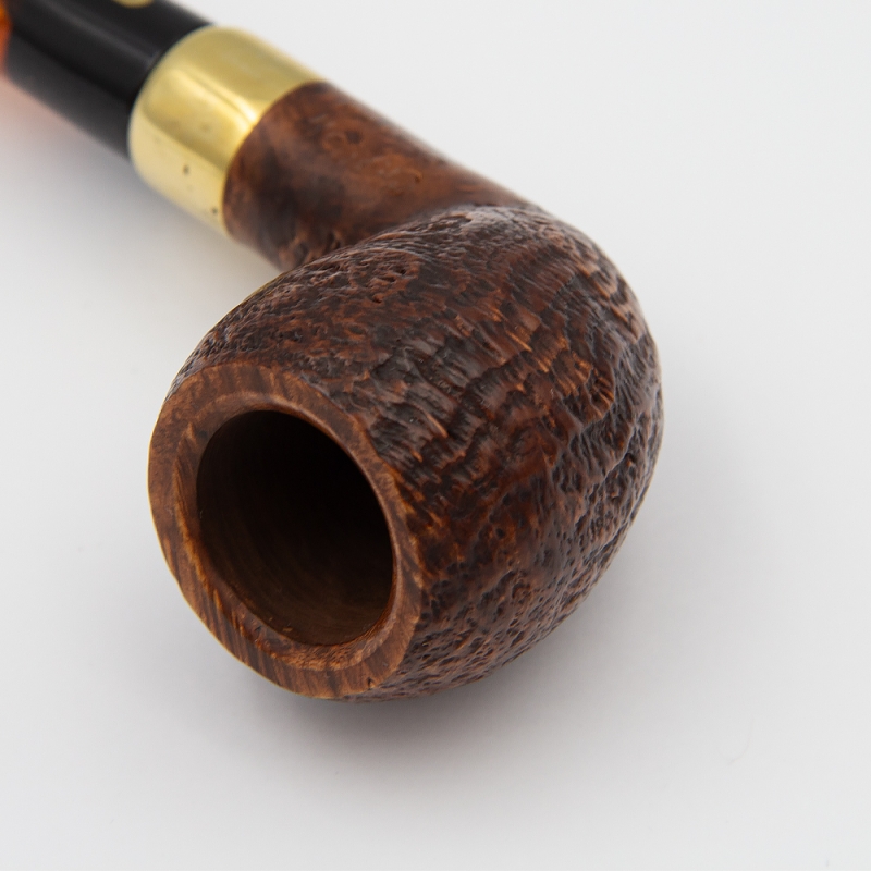 drewniany ręcznie żłobiony cybuch od fajki