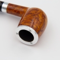 cybuch od fajki w kolorze rudego drewna z wkręconym metalem na końcu
