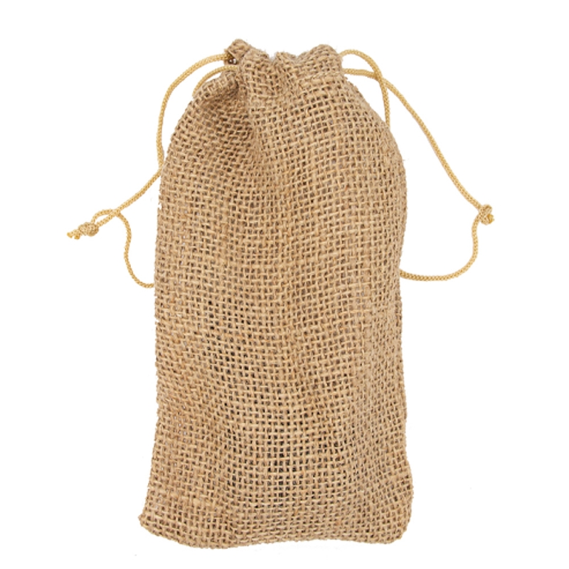 szyty woreczek z lnu jutowego z fajką w środku